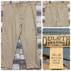 Duluth Trading Chino Pants Men’s 38x30 Tan 100% Cotton (Read Desc)